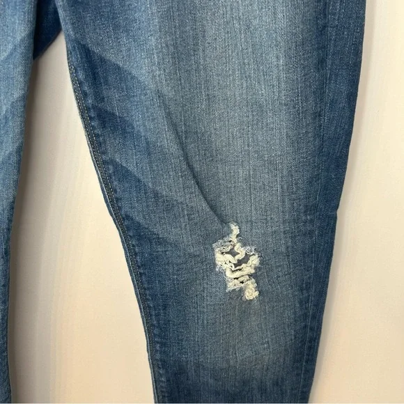 Hudson Krista Super Skinny Crop Jeans, Sz 28, Distressed Medium Wash Denim - Picture 4 of 10